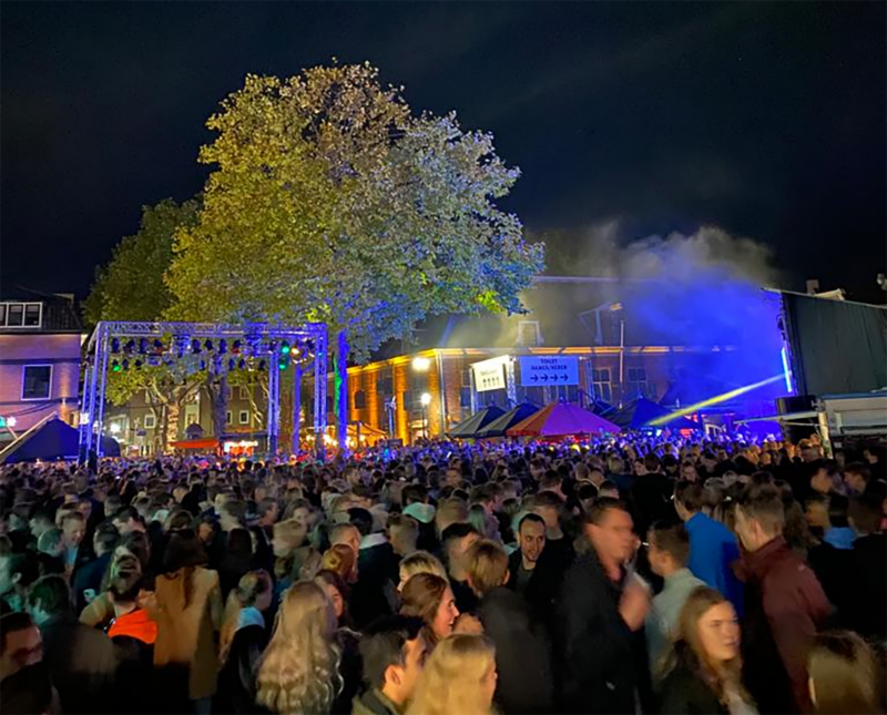 Waar is dat feestje tijdens de Nacht van Woerden 2023 Stadshart Woerden